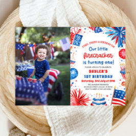 Convites Festa de primeiro aniversario do Pequeno Firecrack