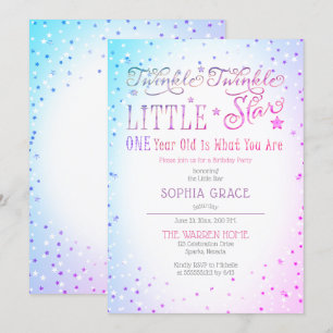 Convites Festa de primeiro aniversario do Twinkle Twinkle T