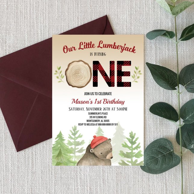 Convites Festa de primeiro aniversario do Urso Florestal de (Criador carregado)