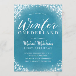 Convites Festa de primeiro aniversario do Winter Onederland