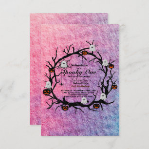 Convites Festa de primeiro aniversario Fantasma de Feliz Di