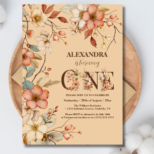 Convites Festa de primeiro aniversario Floral Magia