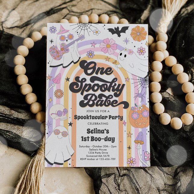 Convites Festa de primeiro aniversario Ghost Cute em Groovy (Criador carregado)