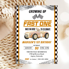 Convites Festa de primeiro aniversario Rápido de Um Carro