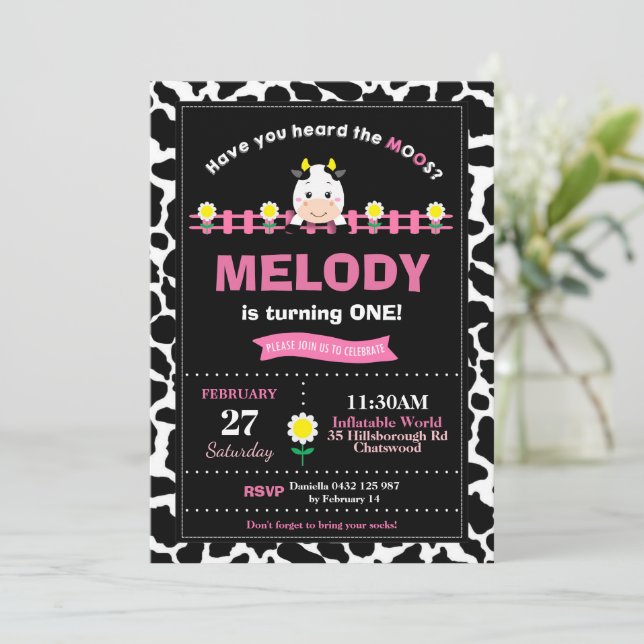 Convites Festa de primeiros aniversarios de Animais de Faze (Em pé/Frente)