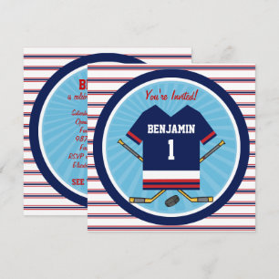 Convites Festa de primeiros aniversarios de Hóquei em Gelo 