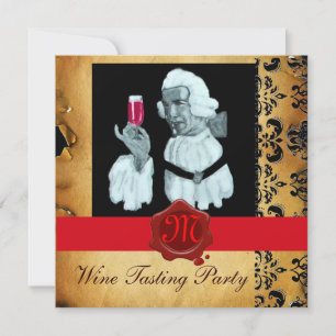CONVITES FESTA DE PROVA DE VINHO SOMMELIER SELLO DE CERA VE
