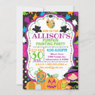 Convites Festa de Pumpkin Infantil de Halloween