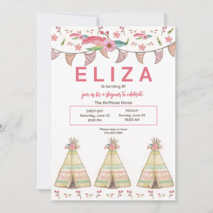 Convites Festa de Pyjama na Tenda