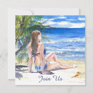 Convites *~ Festa de QUALQUER EVENTO AR29 Praia Tropical Ge