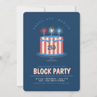 Festa de Quarteirão de Vizinhança América 250 Bolo