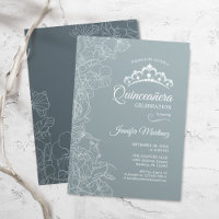 Festa de Quinceanera de Aço Azul