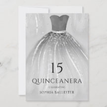 Festa de Quinceanera, um belo vestido de Silver Se