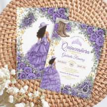 Festa de Quinze Anos Country Western Lavanda Rosas