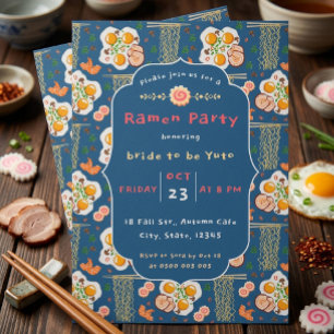 Convites Festa de Ramen para Amantes de Culinária Japonesa