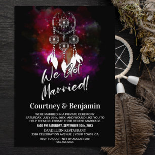 Convites Festa de Recepção de casamento de Sonho da Noite E