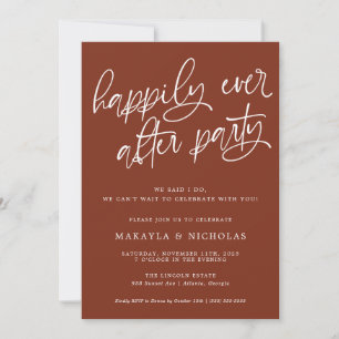 Convites Festa de Recepção de Casamento Felizes para Sempre