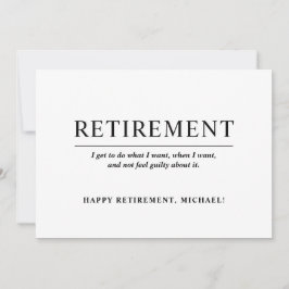 Convites Festa de Reforma Branca e Preta de Cotação Simples