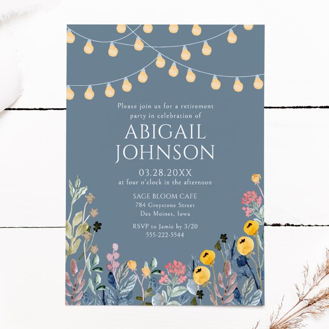 Convites Festa de Reforma das Luzes de Jardim e Flores Selv (Criador carregado)