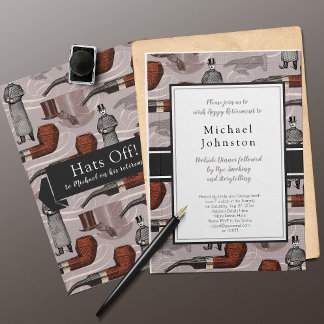 Convites Festa de Reforma de Cavalheiros ou Vintage de Aniv