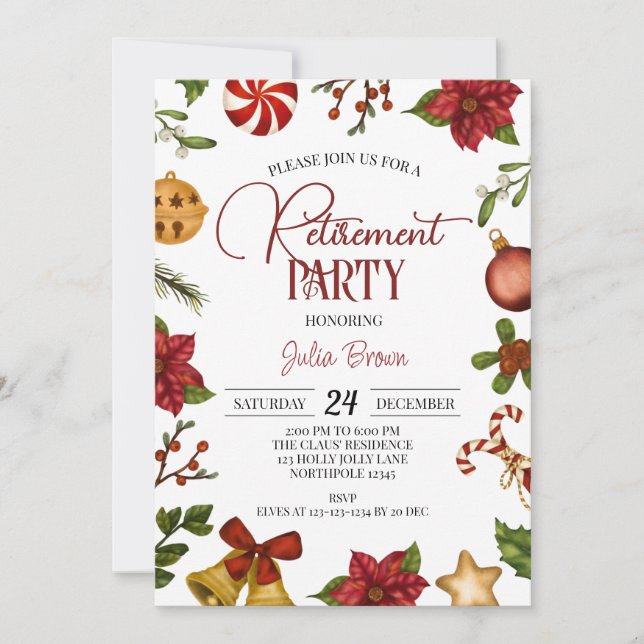 Convites Festa de Reforma de Natal (Frente)