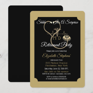 Convites Festa de Reforma do Médico Stethoscope