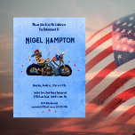 Convites Festa de Reforma Funny Biker<br><div class="desc">Engraçado Convite Biker do Partido da Reforma. Comemore a aposentadoria de um familiar, amigo ou colega de trabalho com esse Convite de festas de aposentadoria engraçado projetado com um motoqueiro de caricatura. O texto frontal inclui: o Nome do Cheio, Data e Hora do Evento, Localização e Detalhes de RSVP em...</div>