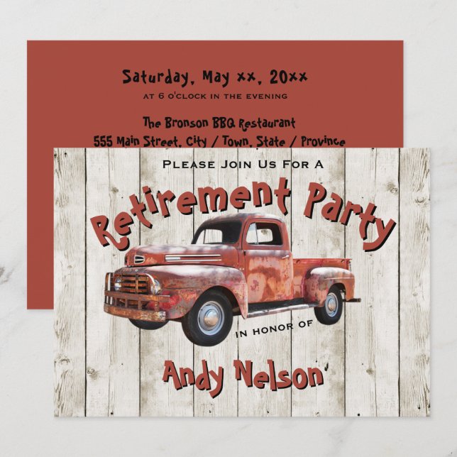 Convites Festa de Reforma Russa Engraçada (Frente/Verso)