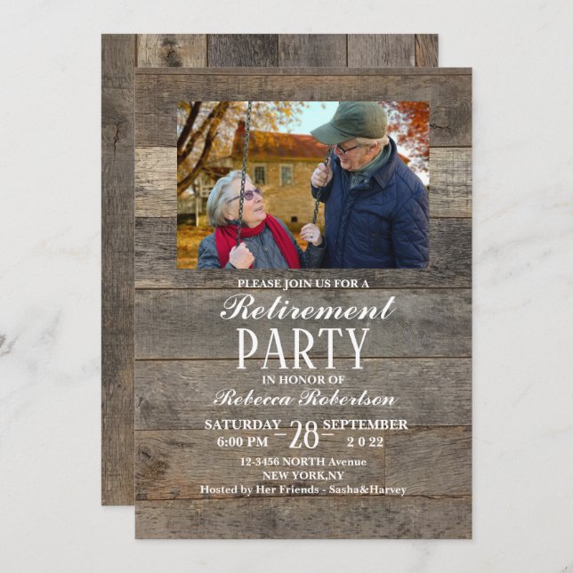 Convites Festa de Reforma Rústica do País Ocidental (Frente/Verso)