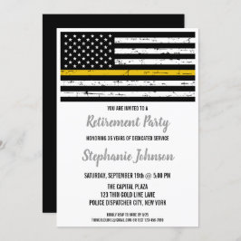 Convites Festa de Retirada da Polícia de Linha Dourada Thin