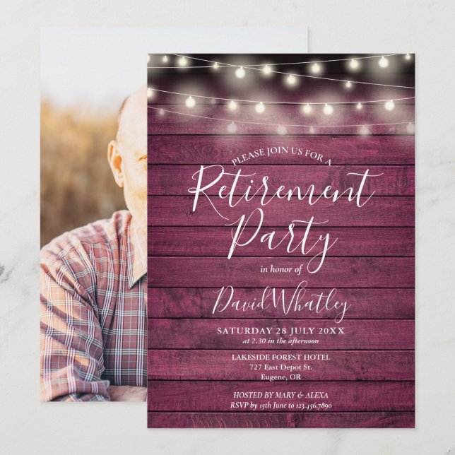 Convites Festa de Retirada de Fotografias de Luzes Russas V (Frente/Verso)