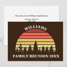Festa de Reunião de Família Personalizada Retro Pô