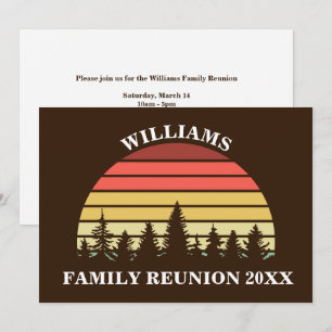 Convites Festa de Reunião de Família Personalizada Retro Pô