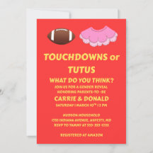 Festa de Revelação de Gênero Touchdowns ou Tutus