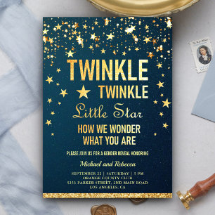 Convites Festa de Revelação de Gênero Twinkle Twinkle Littl