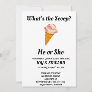 Convites Festa de Revelação de Gênero What's the Scoop