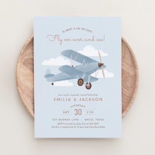 Convites Festa de Revenda de Gênero do Avião viagens vintag