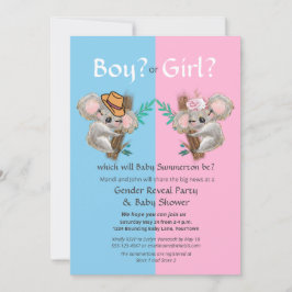 Convites Festa de Revolução de Gênero/Chá de fraldas Cute K