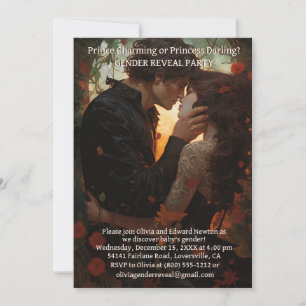 Convites Festa de Revolução de Gênero Prince ou Princesa Co