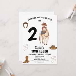 Convites Festa de Rodeio de Aniversário do CowBoy