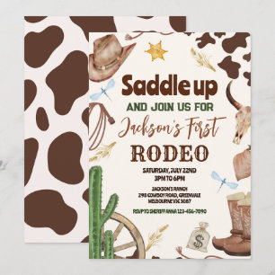 Convites Festa de Rodeio Selvagem do Oeste Cowboy Aniversár