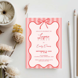 Convites Festa de Roupas Íntimas com Borda Retro Caprichosa