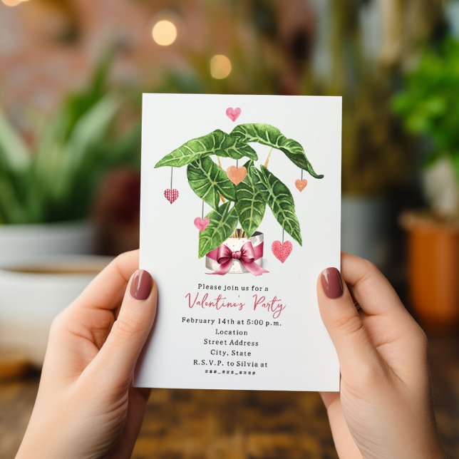 Convites Festa de São Valentim das Plantas de Casa (Criador carregado)