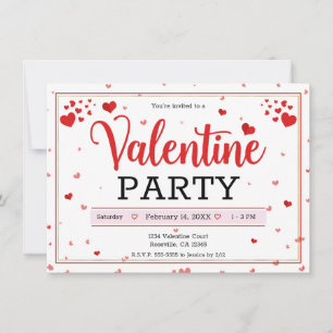 Convites Festa de São Valentim Dia dos Namorados Corações V