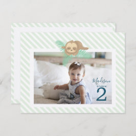 Convites Festa de segundo aniversário de Bebê com Sono Boni