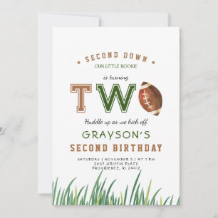 Convites Festa de segundo aniversário de Futebol do Huddle 