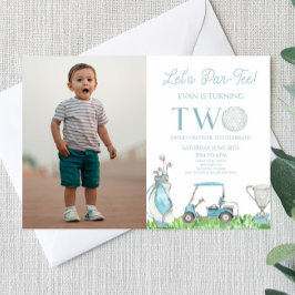 Convites Festa de segundo aniversário de Imagem Azul Par-Te