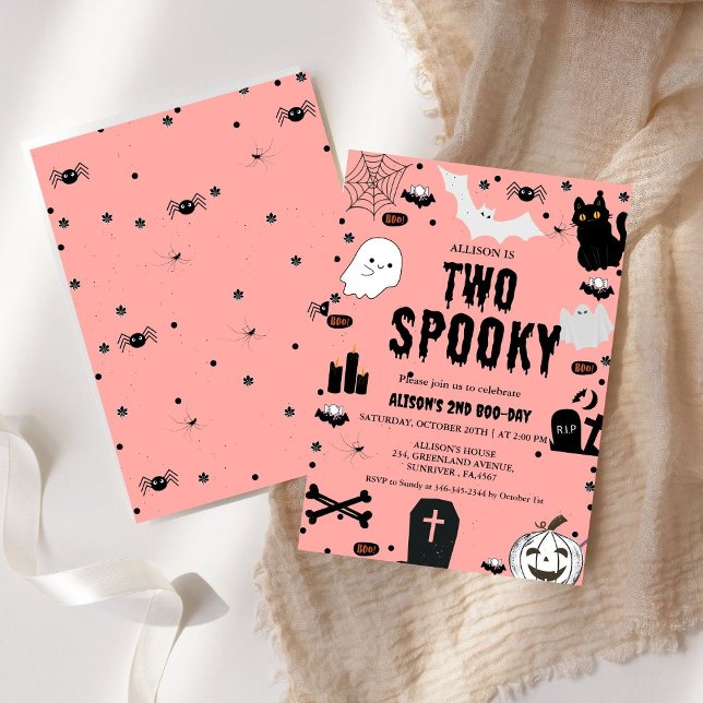 Convites Festa de segundo aniversário do Fantasma Dois Spoo (Criador carregado)