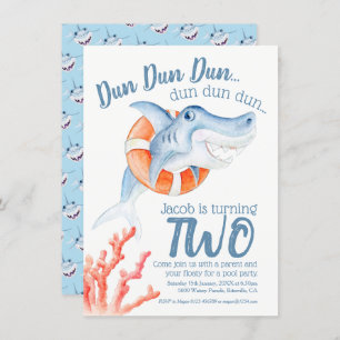 Convites Festa de segundo aniversário para salva-vidas de n