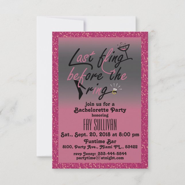 Convites Festa de solteira (Frente)